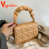 Women's PU Leather Flap Crossbody Bag Small Square Bag Purse