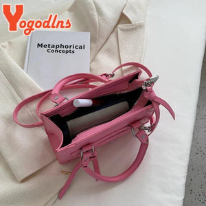 Texture Zipper Square Crossbody Bag for Women
