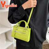 Texture Zipper Square Crossbody Bag for Women