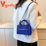 Texture Zipper Square Crossbody Bag for Women