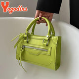 Texture Zipper Square Crossbody Bag for Women