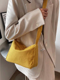 Canvas Women's Crossbody Bag Casual Solid Shoulder Tote High Capacity Handbags