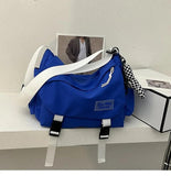 Vintage Canvas Shoulder Bag Solid Messenger Tote Handbag Casual Girls' Books Bag