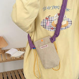 Corduroy Mini Bag Canvas Shoulder Handbag Reusable Eco Totes
