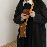 Corduroy Mini Bag Canvas Shoulder Handbag Reusable Eco Totes