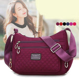 Nylon Waterproof Crossbody Bag Women Messenger Bag Casual Shoulder Bag