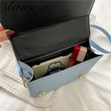 Plaid Flap Shoulder Bag Chain Square Mini Crossbody Bag