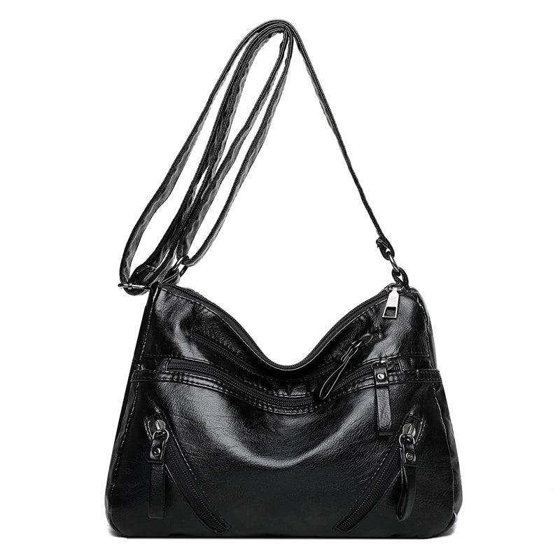 Soft Shoulder Bags for Women Zipper Purses Crossbody Bag