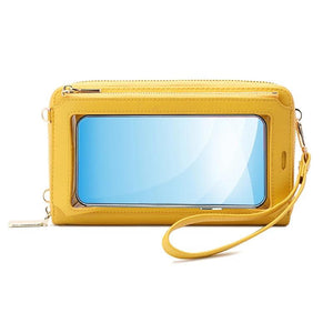 Waterproof Crossbody Shoulder Bag with Phone Purse and Transparent Window