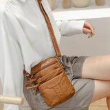 Vintage Soft Leather Crossbody Phone Purse Women Shoulder Bag