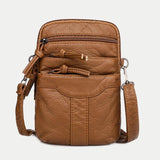 Vintage Soft Leather Crossbody Phone Purse Women Shoulder Bag