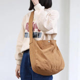 Casual Retro Washed Canvas Women Messenger Bag Student Shoulder