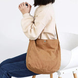 Casual Retro Washed Canvas Women Messenger Bag Student Shoulder