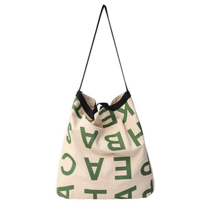 Casual Canvas Bag Ladies Handbag Student Shoulder Shopping Bag