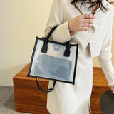 Clear PVC Shoulder Bag + Candy Wallet Tote Handbag Women Summer Purses