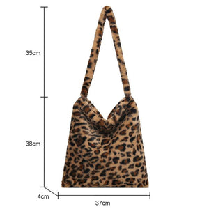 Vintage Crossbody Bags Large Capacity Plush Shoulder Handbags