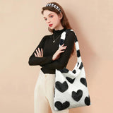 Vintage Crossbody Bags Large Capacity Plush Shoulder Handbags