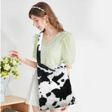 Vintage Crossbody Bags Large Capacity Plush Shoulder Handbags