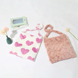 Vintage Crossbody Bags Large Capacity Plush Shoulder Handbags