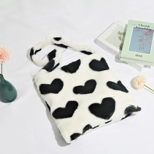 Vintage Crossbody Bags Large Capacity Plush Shoulder Handbags