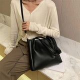 Vintage Women Handbag PU Leather Bucket Ladies Shoulder Bags