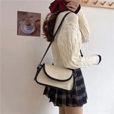Vintage Crocodile Pattern Shoulder Bag Women PU Leather Bag Armpit Bag