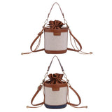 Vintage Cylinder Messenger Bag Leather Handbag