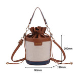 Vintage Cylinder Messenger Bag Leather Handbag