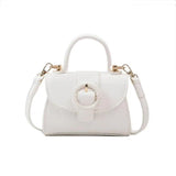 Vintage Mini Square Bag PU Leather Women's Handbag