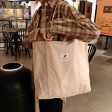 Retro Women Canvas Handbag Solid Female Shoulder Bag