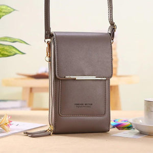 Soft Leather Women's Touch Screen Cell Phone Purse