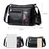 Winter Style Washed Leather Handbags Women Bags Ladies Shoulder Crossbody Bags F