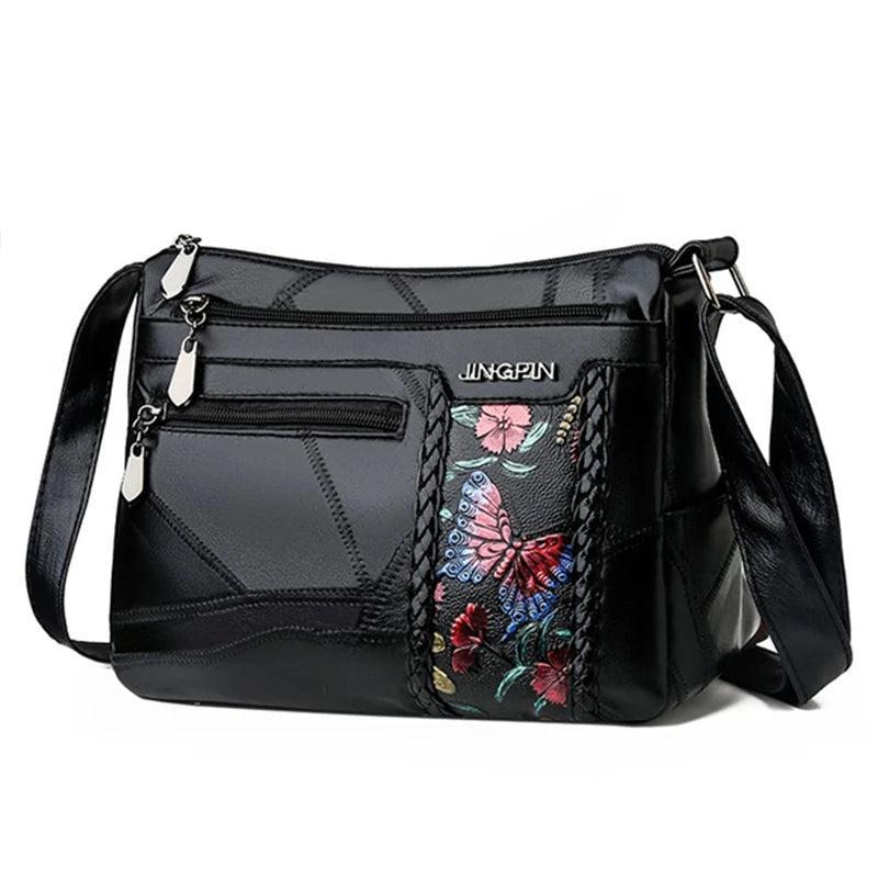 Winter Style Washed Leather Handbags Women Bags Ladies Shoulder Crossbody Bags F