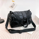 Winter Puffy Ladies Shoulder Bag Quilted Nylon Handbag Shopper