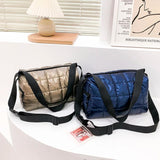 Winter Puffy Ladies Shoulder Bag Quilted Nylon Handbag Shopper