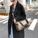 Winter Puffy Ladies Shoulder Bag Quilted Nylon Handbag Shopper
