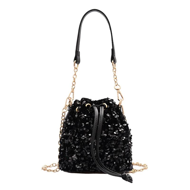 Sequin Bucket Handbag Tote Ladies Shoulder Bag