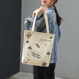 Landscape Canvas Bag Female Small Shoulder Handbag Large Capacity
