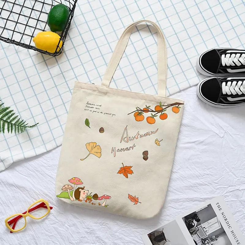 Landscape Canvas Bag Female Small Shoulder Handbag Large Capacity