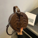Circular Shoulder Bag Ladies Handbags Stripe Crossbody Bags For Women