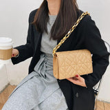 Geometric Embossing Shoulder Bag Retro Tote Solid Handbag