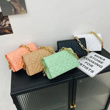 Geometric Embossing Shoulder Bag Retro Tote Solid Handbag
