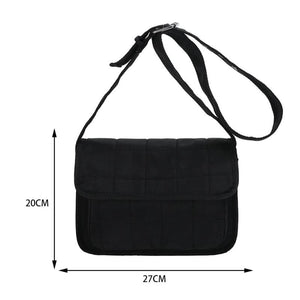 Embroidered Rhombus Messenger Bag Crossbody Tote