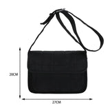 Embroidered Rhombus Messenger Bag Crossbody Tote