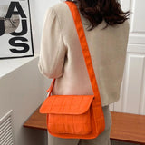 Embroidered Rhombus Messenger Bag Crossbody Tote