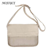 Embroidered Rhombus Flap Handbags with Adjustable Strap