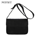 Rhombus Embroidery Thread Flap Handbag Oxford Cloth Soft Female Tote