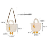 Cashmere Woman Shoulder Bag Goose Shape Girl Handbag Winter Messenger Bags