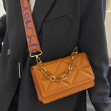 Rhombus Embossed Bag Ladies Handbag Chain Shoulder Underarm Bags Tote Purses