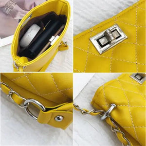 Diamond Pattern Women Messenger Bag Square Female Shoulder Handbag